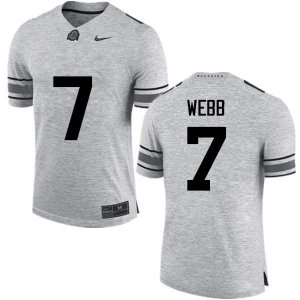 Men's Ohio State Buckeyes #7 Damon Webb Gray Nike NCAA College Football Jersey Real EMY0044CF